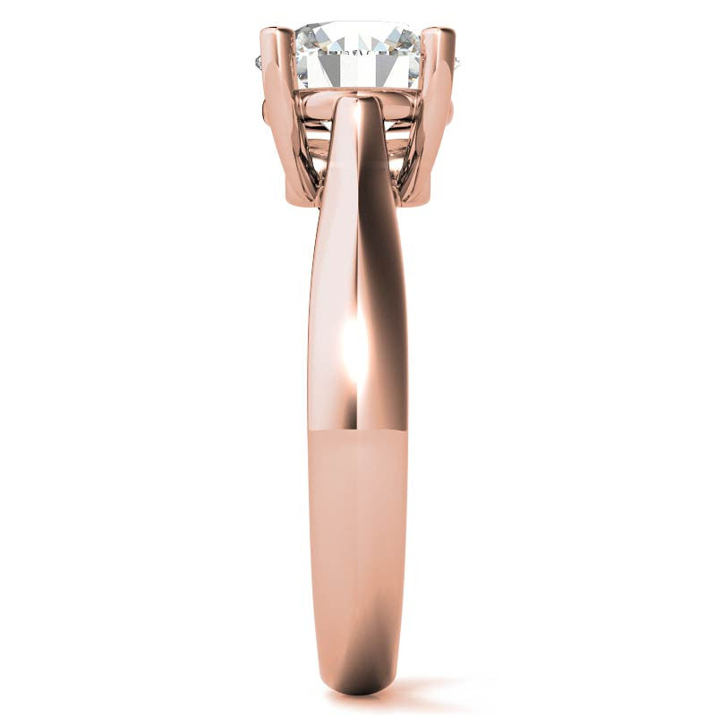 Round Cathedral Solitaire with Surprise Diamond