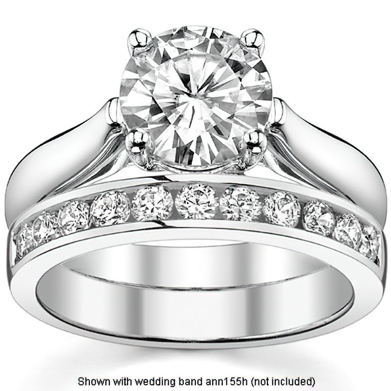 Round Cathedral Solitaire with Surprise Diamond