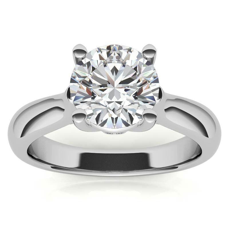 Round Cathedral Solitaire with Surprise Diamond