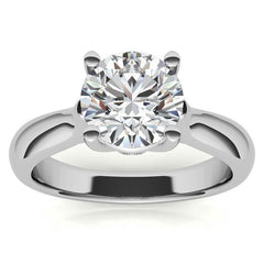 Round Cathedral Solitaire with Surprise Diamond