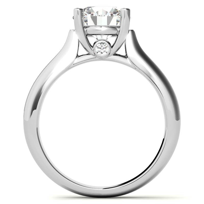 Round Cathedral Solitaire with Surprise Diamond