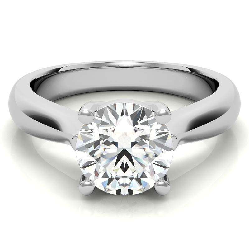 Round Cathedral Solitaire with Surprise Diamond