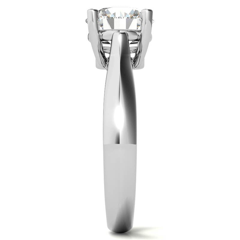 Round Cathedral Solitaire with Surprise Diamond
