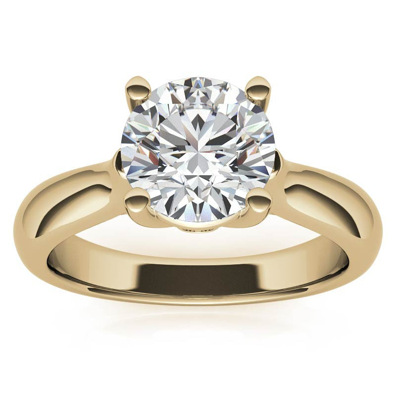 Round Cathedral Solitaire with Surprise Diamond