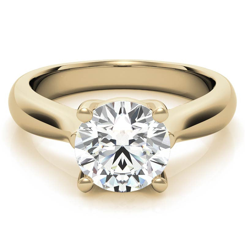 Round Cathedral Solitaire with Surprise Diamond