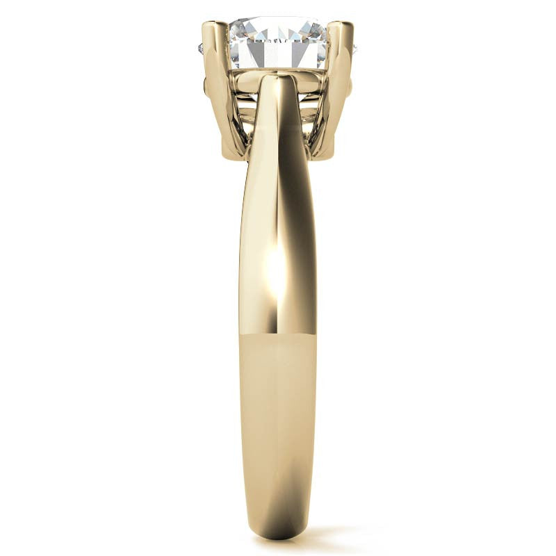 Round Cathedral Solitaire with Surprise Diamond