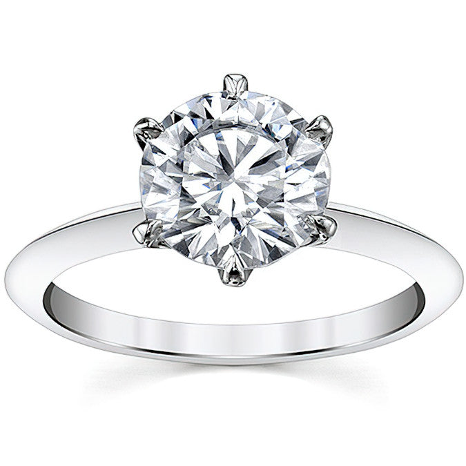 2mm Knife-edge Moissanite Solitaire Ring