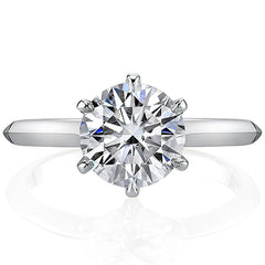 2mm Knife-edge Moissanite Solitaire Ring