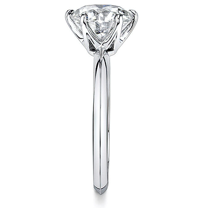 2mm Knife-edge Moissanite Solitaire Ring