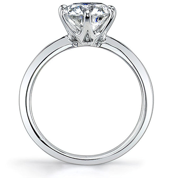2mm Knife-edge Moissanite Solitaire Ring