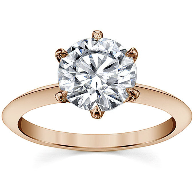 2mm Knife-edge Moissanite Solitaire Ring