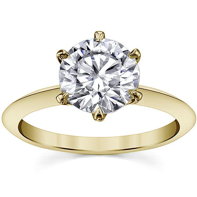 2mm Knife-edge Moissanite Solitaire Ring
