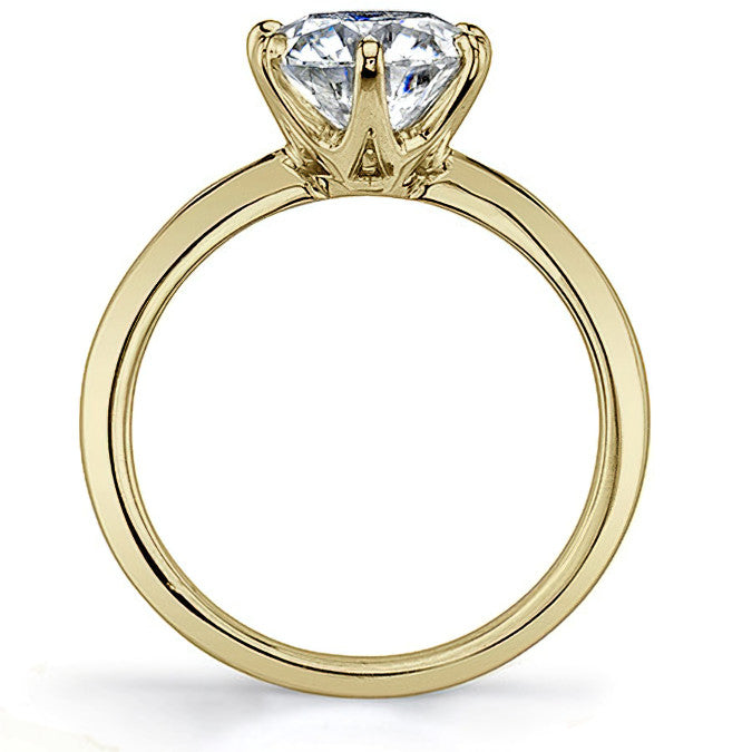 2mm Knife-edge Moissanite Solitaire Ring