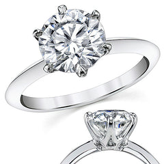 2mm Knife-edge Moissanite Solitaire Ring
