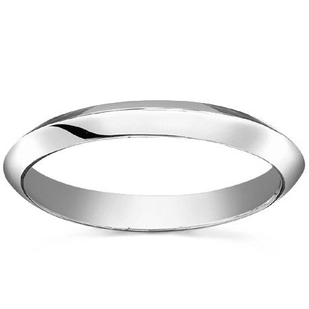 Double Prong Trellis Knife-Edge Round Solitaire Ring