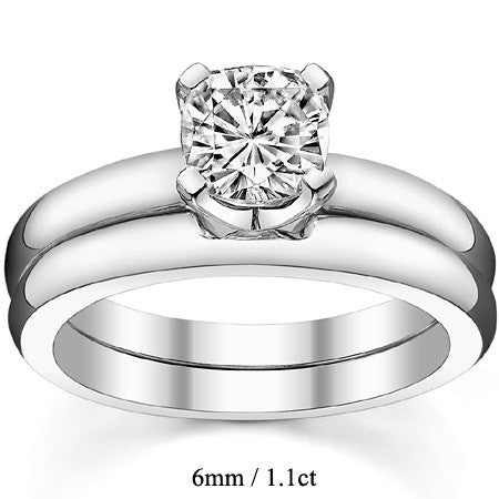 4-Prong Low Profile Cushion Solitaire Ring