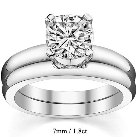 4-Prong Low Profile Cushion Solitaire Ring