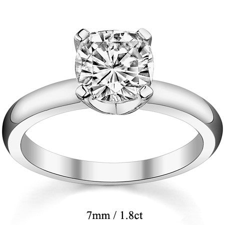 4-Prong Low Profile Cushion Solitaire Ring