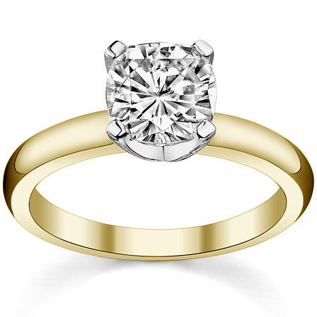 4-Prong Low Profile Cushion Solitaire Ring
