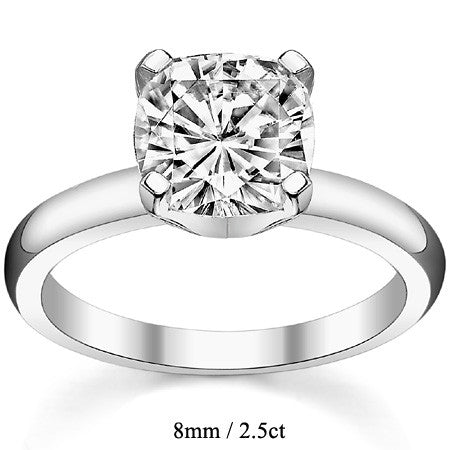 4-Prong Low Profile Cushion Solitaire Ring