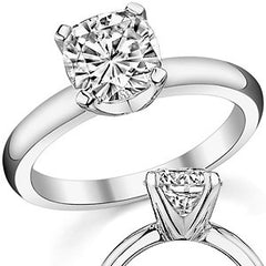4-Prong Low Profile Cushion Solitaire Ring