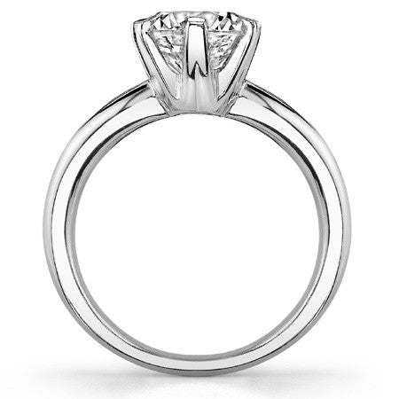 6-Prong Round Brilliant Moissanite Solitaire Ring
