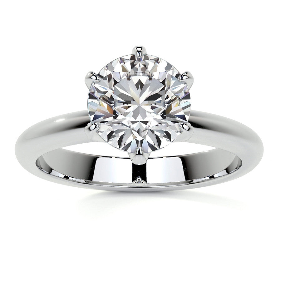 Round Brilliant Moissanite Solitaire Ring