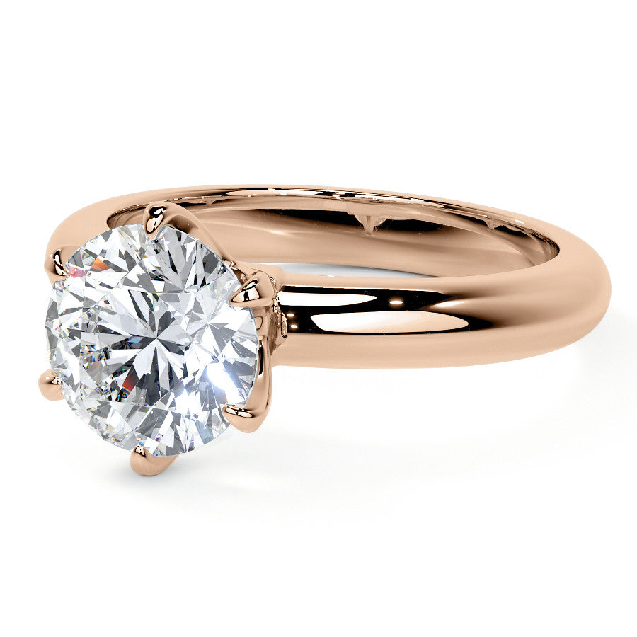 Round Brilliant Moissanite Solitaire Ring