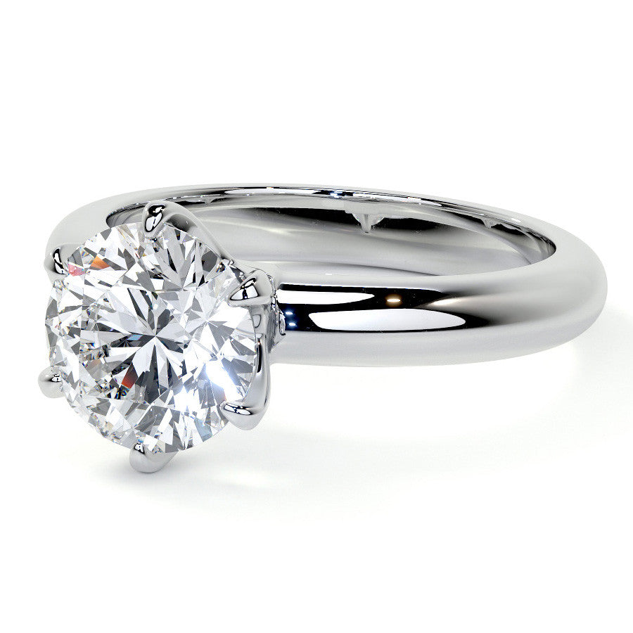 Round Brilliant Moissanite Solitaire Ring