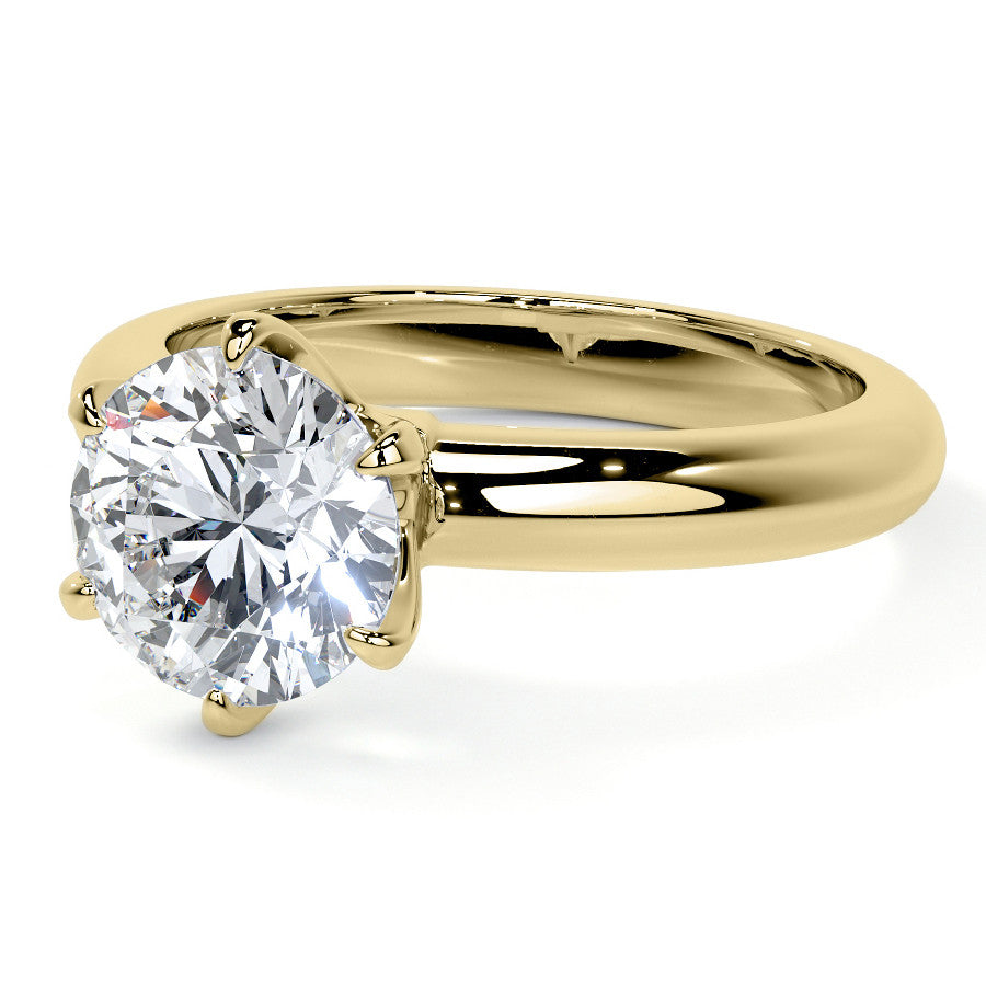 Round Brilliant Moissanite Solitaire Ring