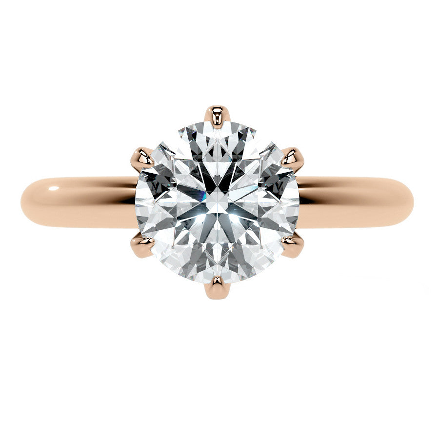 Round Brilliant Moissanite Solitaire Ring