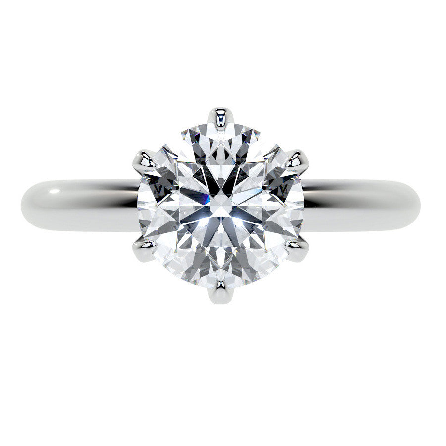 Round Brilliant Moissanite Solitaire Ring
