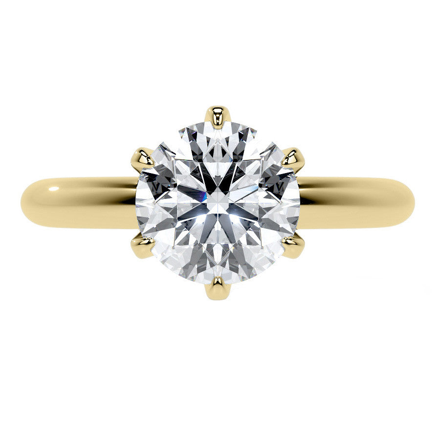 Round Brilliant Moissanite Solitaire Ring