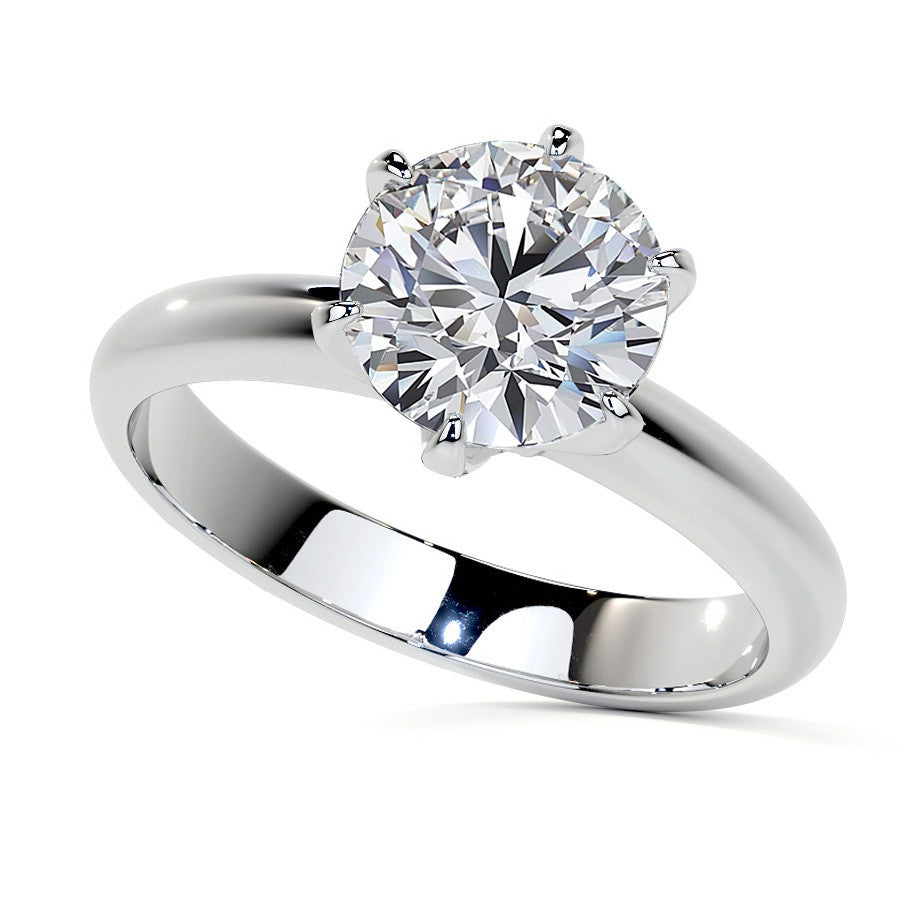 Round Brilliant Moissanite Solitaire Ring
