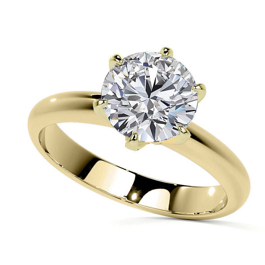 Round Brilliant Moissanite Solitaire Ring