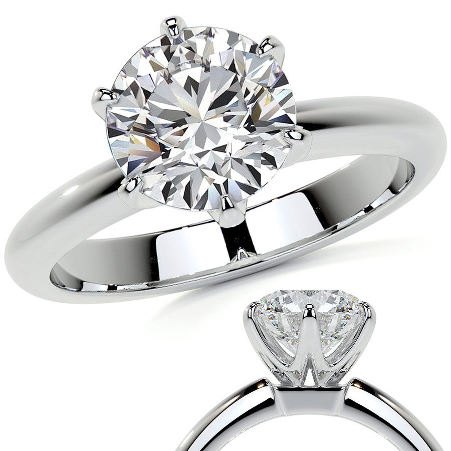 Round Brilliant Moissanite Solitaire Ring