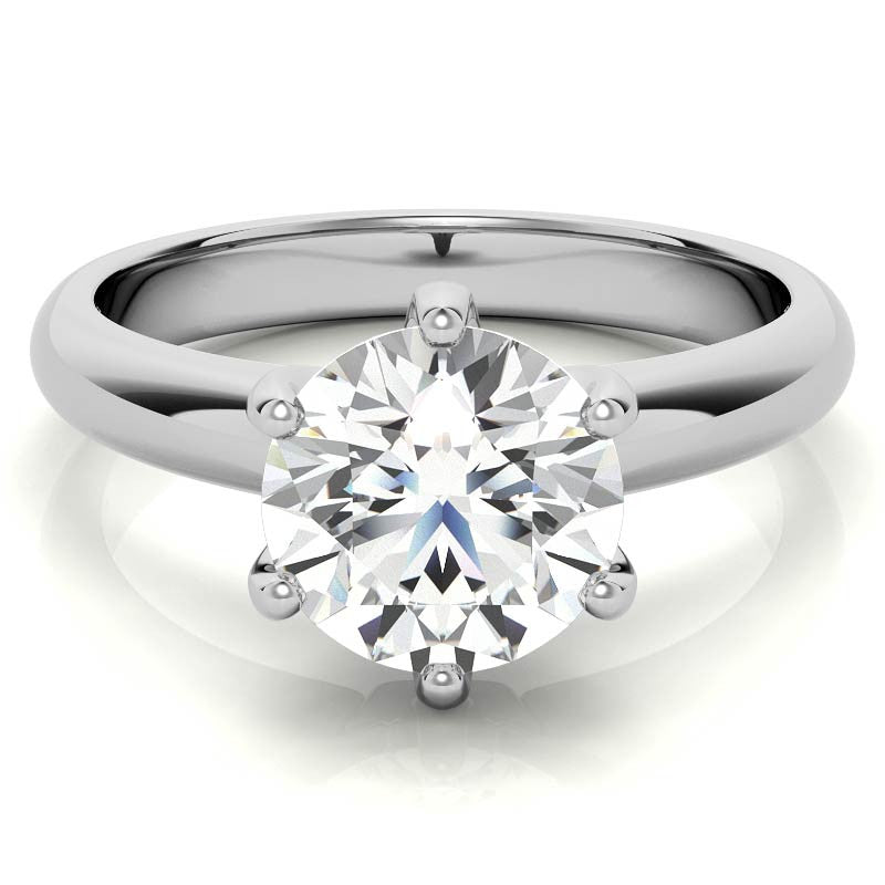 Round Brilliant Moissanite Solitaire Ring
