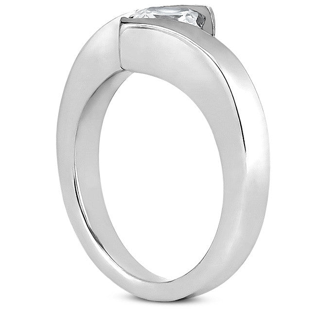 Princess Modern Style Moissanite Solitaire Ring