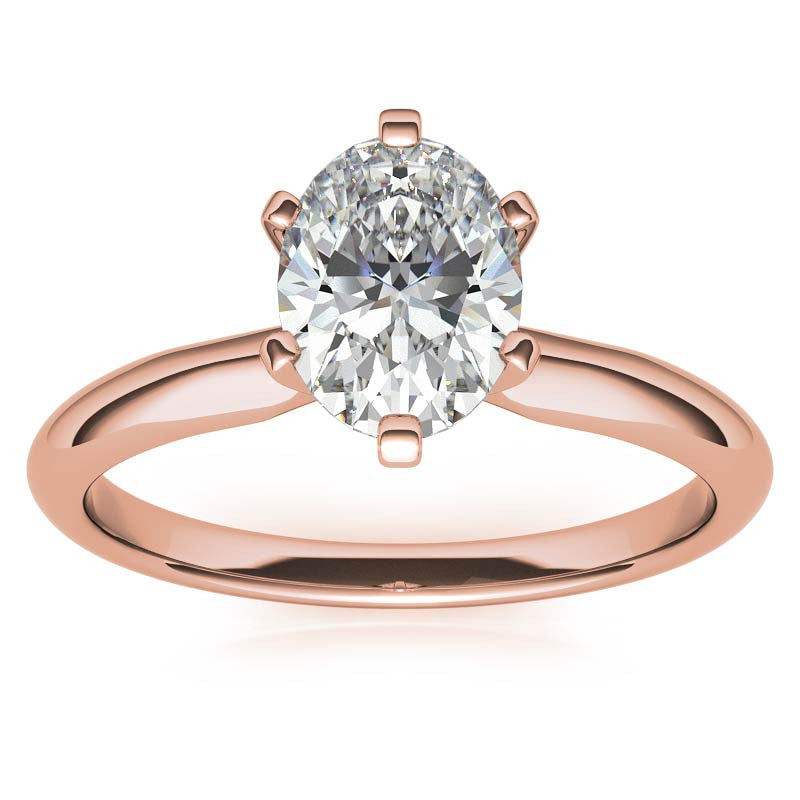 Oval Moissanite Solitaire Ring