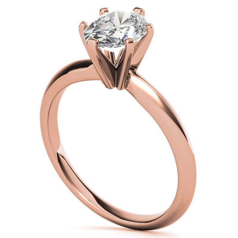 Oval Moissanite Solitaire Ring