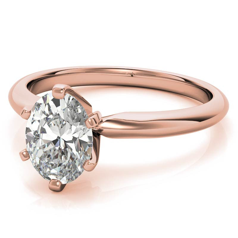 Oval Moissanite Solitaire Ring