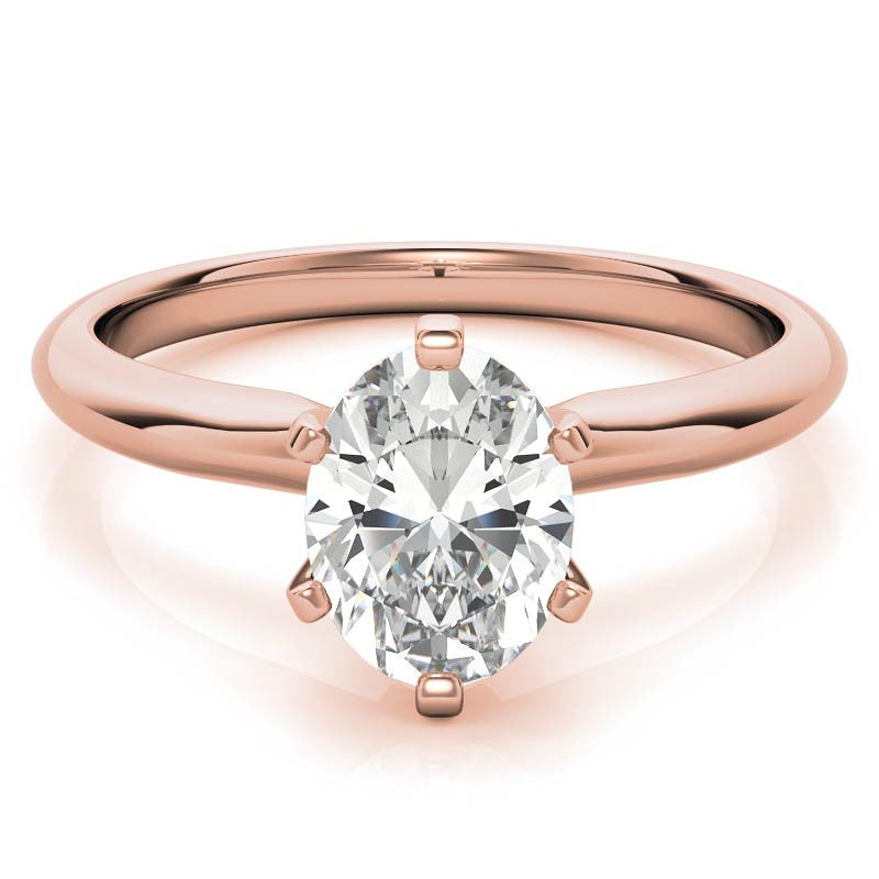 Oval Moissanite Solitaire Ring