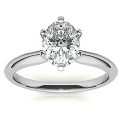 Oval Moissanite Solitaire Ring