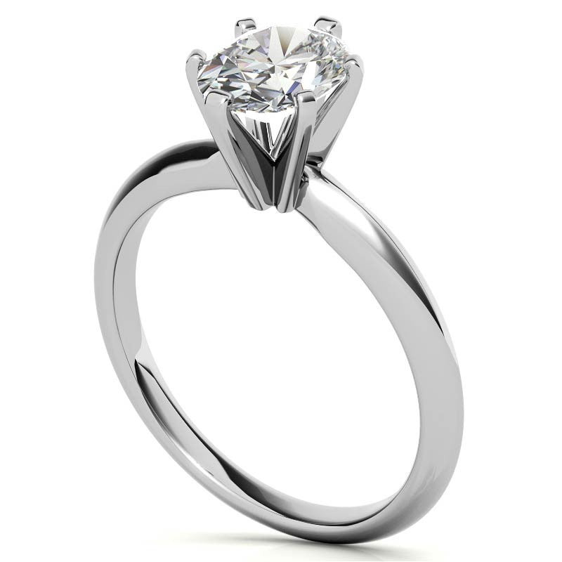 Oval Moissanite Solitaire Ring