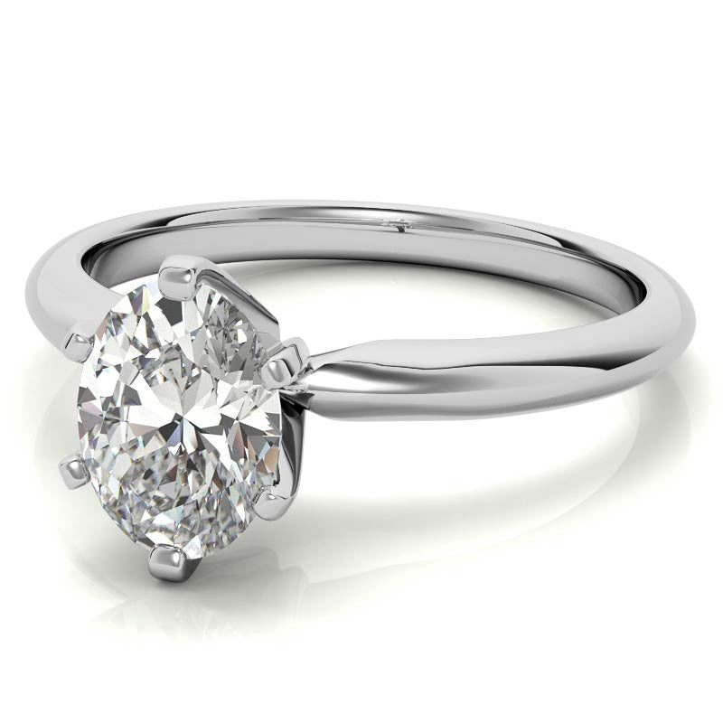 Oval Moissanite Solitaire Ring