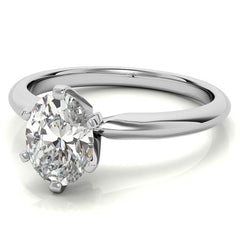 Oval Moissanite Solitaire Ring