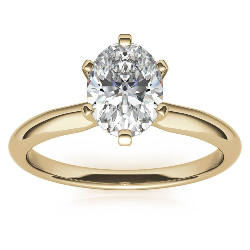 Oval Moissanite Solitaire Ring