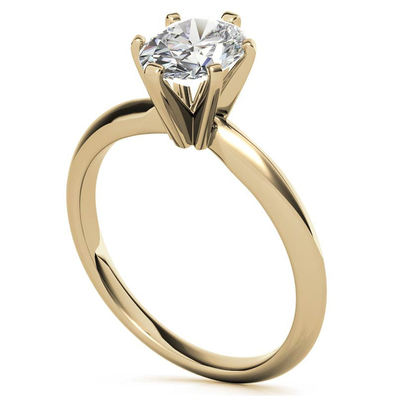 Oval Moissanite Solitaire Ring