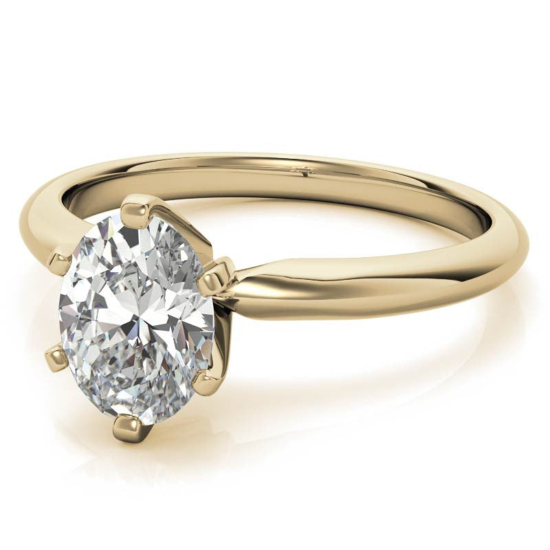 Oval Moissanite Solitaire Ring