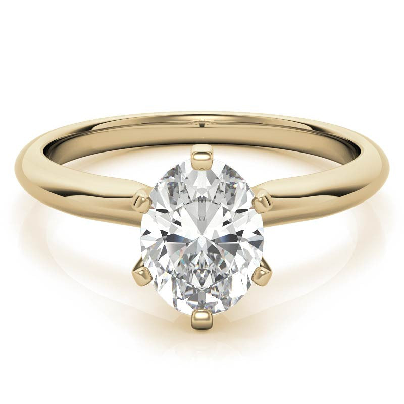 Oval Moissanite Solitaire Ring